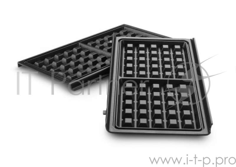 Электрогриль DeLonghi SW12AC.S, для сендвичей и вафель, 800Вт, мех. управл, 4 съёмных пластины, антипригар, ёмкость для сбора жира, вес 1кг, чёрный/се