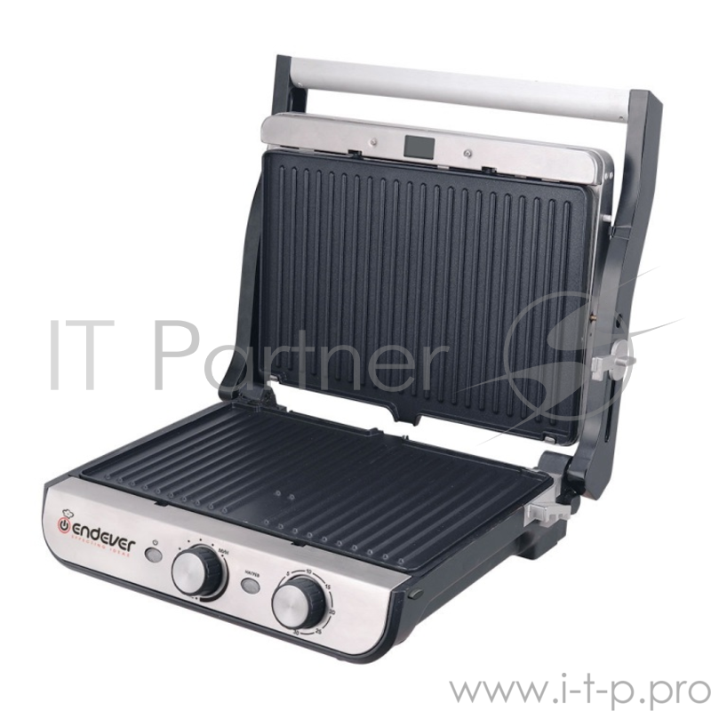Электрический пресс-гриль ENDEVER Grillmaster 250, серебристый/черный, 2 шт/уп