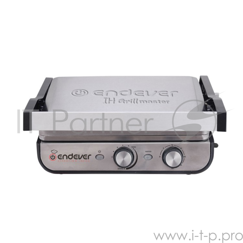 Электрический пресс-гриль ENDEVER Grillmaster 250, серебристый/черный, 2 шт/уп