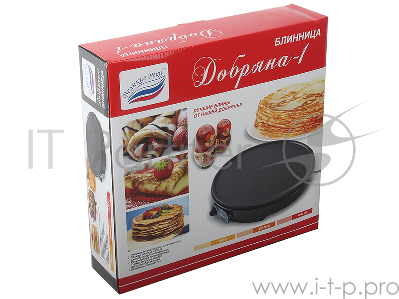 Блинница Вел. реки Добряна-1, 1000 Вт, на 1 блин 30 см