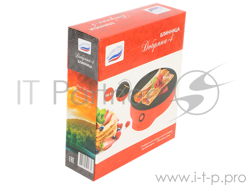 Блинница Великие реки Добряна-4 700 Вт, диаметр 21 см