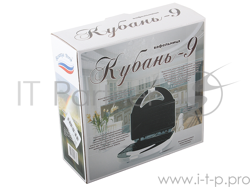 Вафельница Великие Реки Кубань-9 белый 800Вт