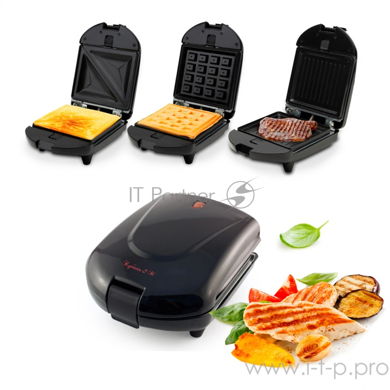 Вафельница Великие Реки Кубань-2М, 550 Вт, 3 сменные панели