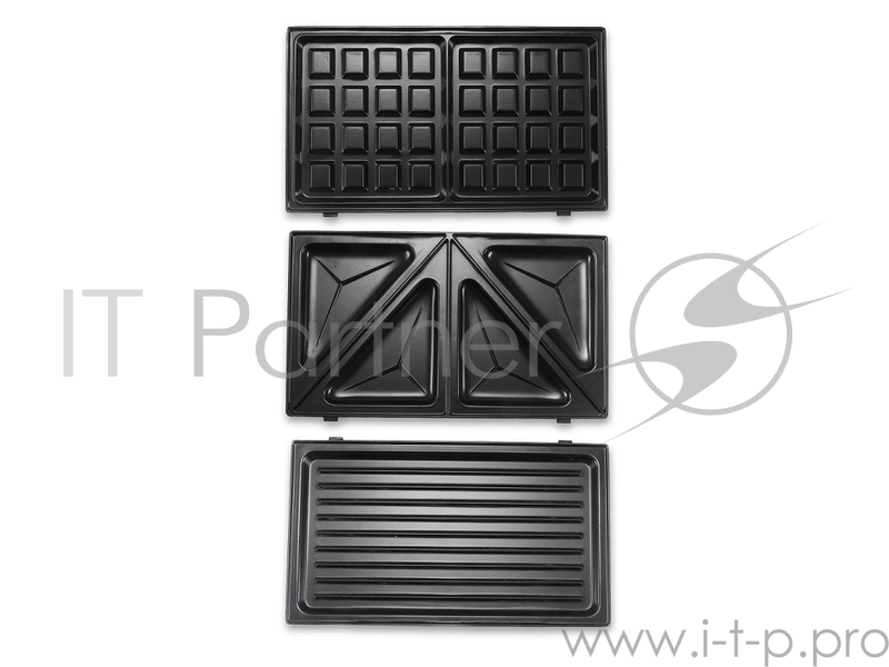 Чудо-Пекарь (3 в 1) UNIT UDM-3010, 1000Вт, Три комплекта сменных панелей (Сэндвич, Бельгийские вафли, Гриль), Цвет: Чёрный