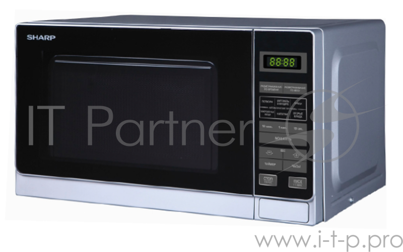 Микроволновая печь Sharp Микроволновая печь Sharp/ СВЧ Sharp Соло 20л., 800Вт, Электронное упр., LED, 11 уровней мощности, серебристая