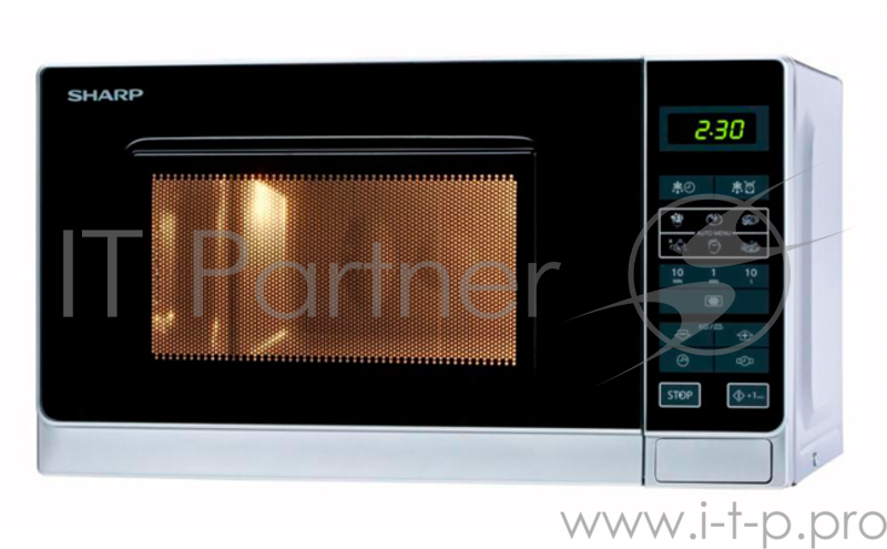 Микроволновая печь Sharp Микроволновая печь Sharp/ СВЧ Sharp Соло 20л., 800Вт, Электронное упр., LED, 11 уровней мощности, серебристая