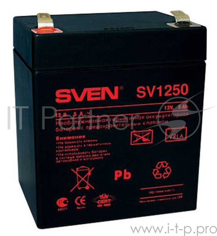 батареи Sven SV1250 (12V 5Ah) батарея аккумуляторная