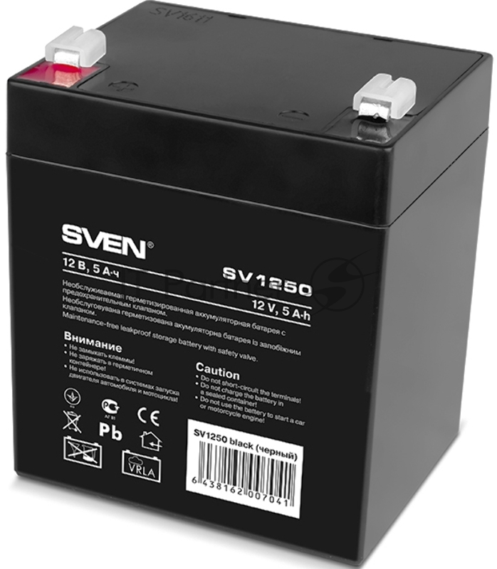 батареи Sven SV1250 (12V 5Ah) батарея аккумуляторная