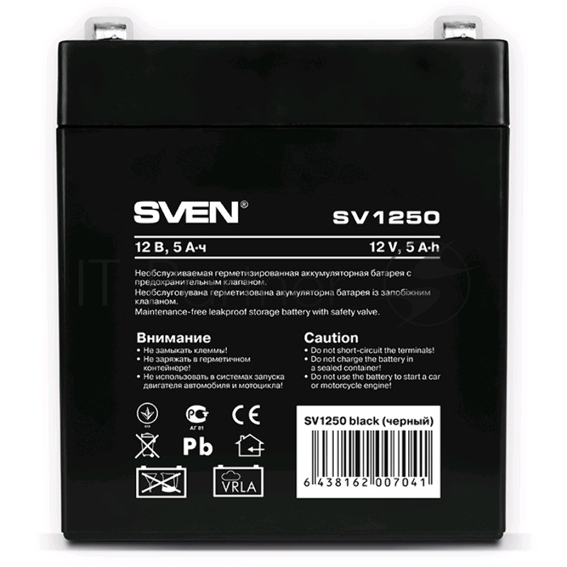 батареи Sven SV1250 (12V 5Ah) батарея аккумуляторная