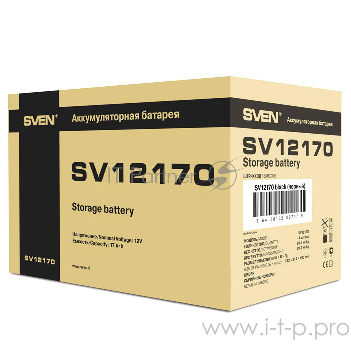 батареи Sven SV12170 (12V 17Ah) батарея аккумуляторная