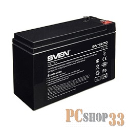 батареи Sven SV1270 (12V 7Ah) батарея аккумуляторная {каждая батарейка в отдельном прозрачном пакете}