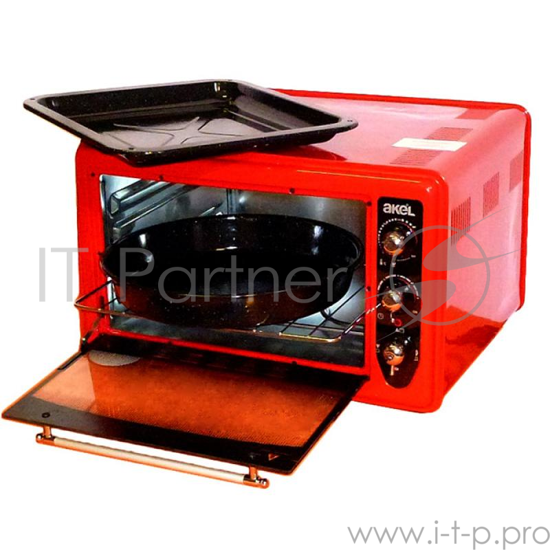 Жарочный шкаф AKEL AF-730 красный, 36 л, терморег., таймер, ТЭН повышенной мощности