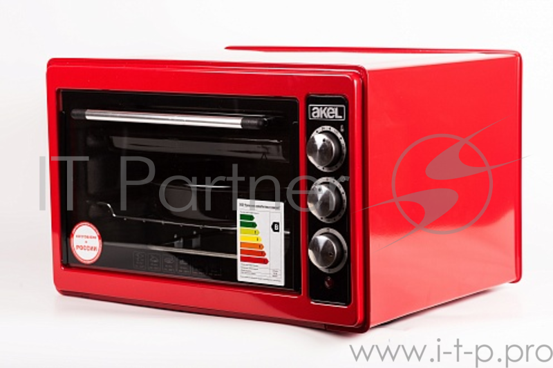 Жарочный шкаф AKEL AF-730 красный, 36 л, терморег., таймер, ТЭН повышенной мощности