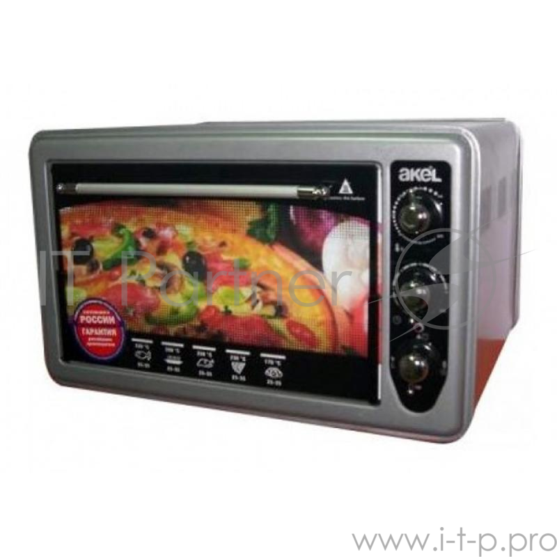 Жарочный шкаф AKEL AF-730 металлик, 36 л, терморег., таймер, ТЭН повышенной мощности