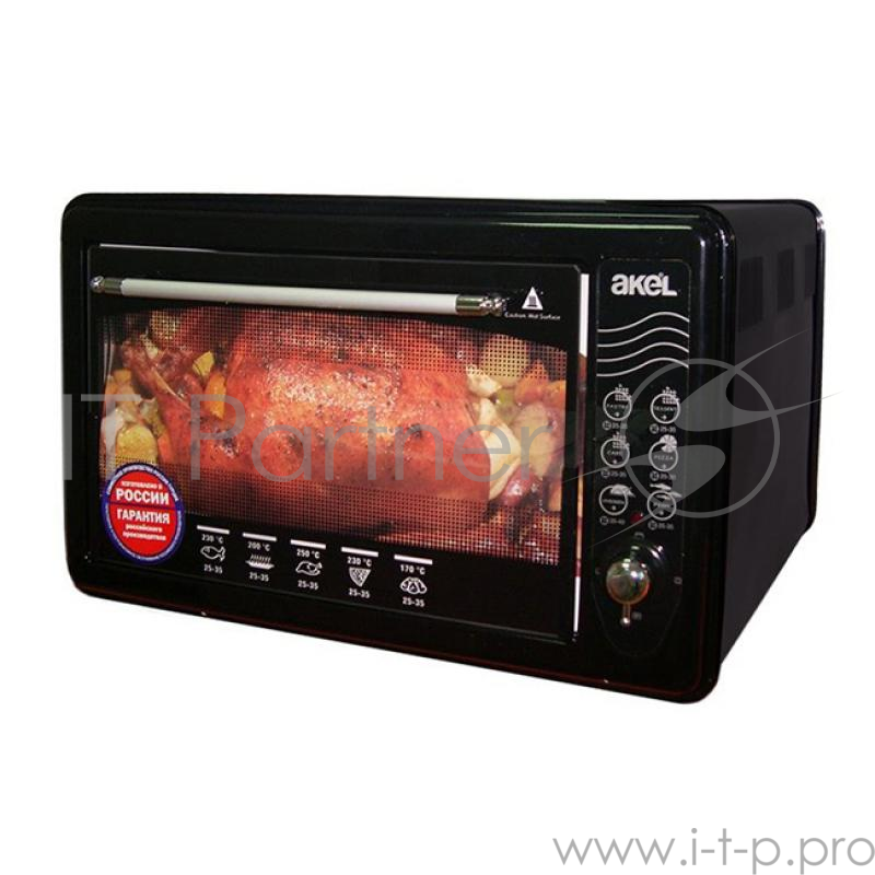 Жарочный шкаф AKEL AF-710 черный, 36 л, ТЭН повышенной мощности
