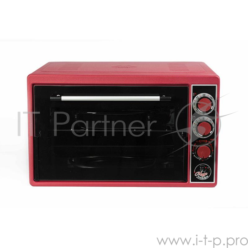Жарочный шкаф ЧУДО ПЕКАРЬ ЭДБ-0123 (красная, 39 л, терморегулятор, таймер, новый прочный корпус, толстый нержавеющий ТЭН повышенной мощности)