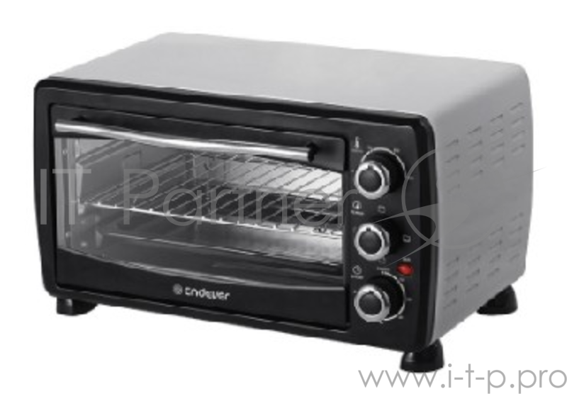 Мини-печь Endever Danko 4008, белый, 18 литров, 1500 Ватт, таймер 60 мин, темп. до 250 градусов, три режима приготовления, механическое управление, откидная дверца из жаропрочного стекла, нагревательные элементы из нержавеющей стали, хромированная ре