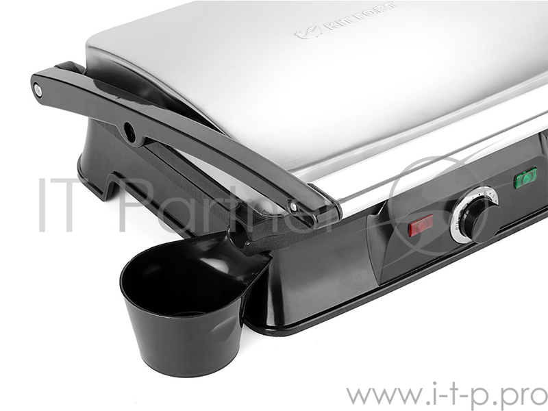 Электрогриль Kitfort KT-1627 2000Вт серебристый/черный