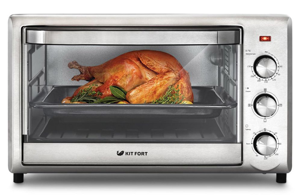 Электропечь Kitfort КТ-1704 25л. 1500Вт серебристый