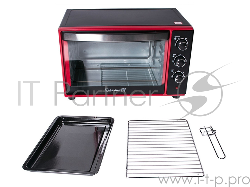 Мини-печь Endever Danko 4035, чёрно-красный, 1600 Вт., объем 35 л.