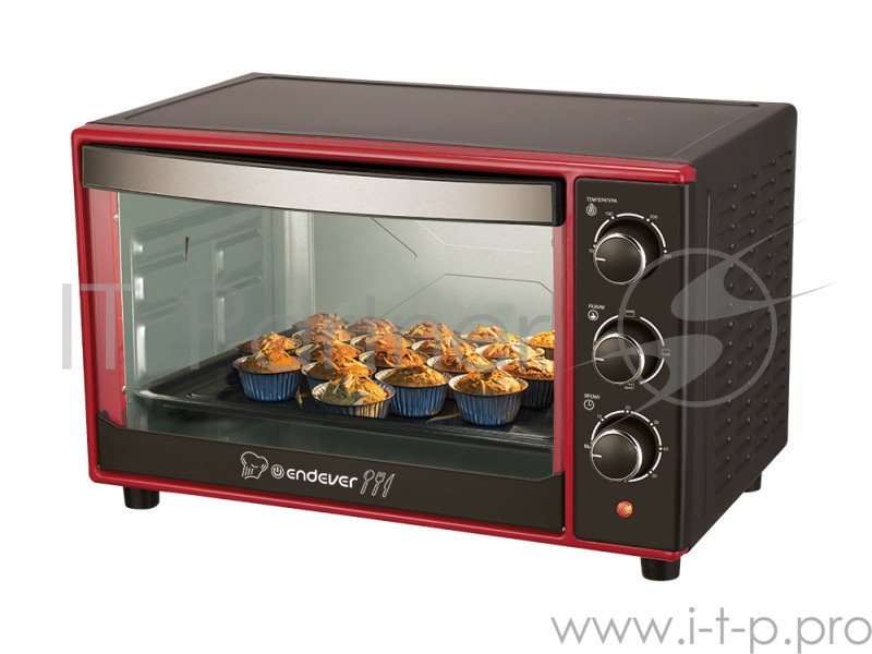 Мини-печь Endever Danko 4035, чёрно-красный, 1600 Вт., объем 35 л.