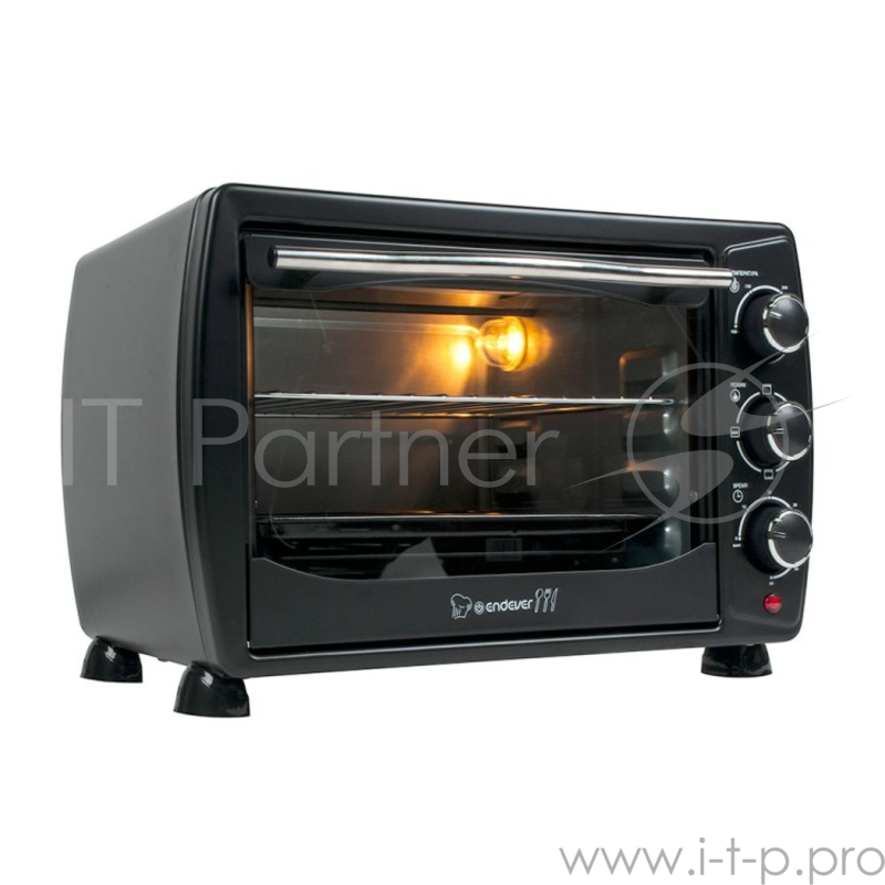 Мини-печь Endever Danko 4020 черный цвет, мощность 1300 Вт, объем 20л