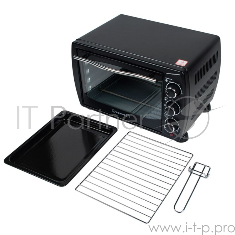 Мини-печь Endever Danko 4020 черный цвет, мощность 1300 Вт, объем 20л