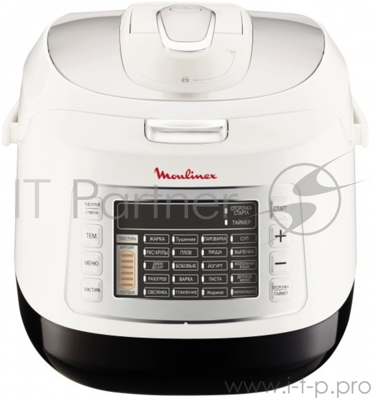 Мультиварка-скороварка Moulinex CE503132 5л 1000Вт белый/черный