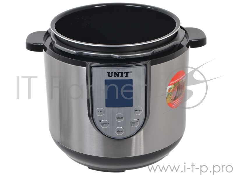 Скороварка-коптильня UNIT USP-1210S, 1100Вт., 6л., 2 чаши, керамическое покрытие чаш, 13 программ, LCD дисплей