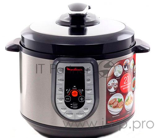 Мультиварка-скороварка Moulinex CE500E32 5л 1000Вт серебристый/черный