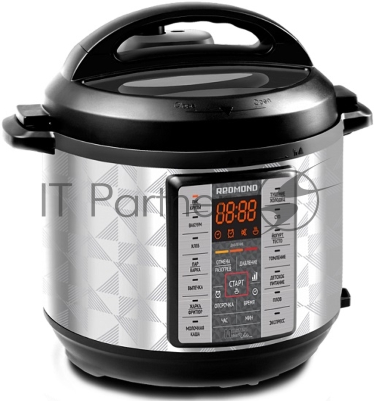 Мультиварка-скороварка Redmond RMC-PM380 6л 1000Вт серебристый/черный