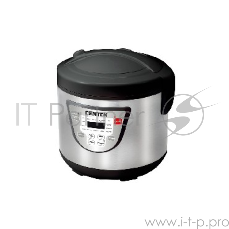 Мультиварка Centek CT-1496 (черный, сталь) 900Вт, 5.0л, 14 программ + Мультишеф