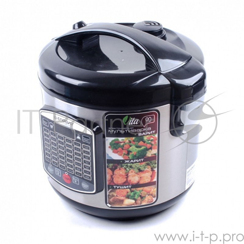 Мультиварка ENDEVER VITA 90 черный стальной Мощность (Вт): 980 Номинальное напряжение (В): 220 В, 50 Гц Объем (л):5,0 Количество автоматических режимов работы: 42 Таймер с отсрочкой старта:до 24 ч. Габаритные размеры: 28*26.5*28.8 42 автоматических п