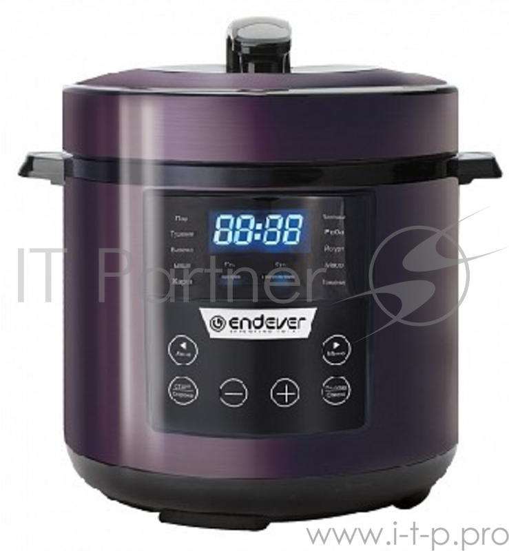 Скороварка-мультиварка ENDEVER VITA 98 черный/сливовый электрическая Endever Vita 98,мощность: 1000 Вт, емкость- 6л, 12 авторежимов работы, автоподогрев, стальной корпус, сенсорная панель управления, LED дисплей,регулировка времени приготовления. В к