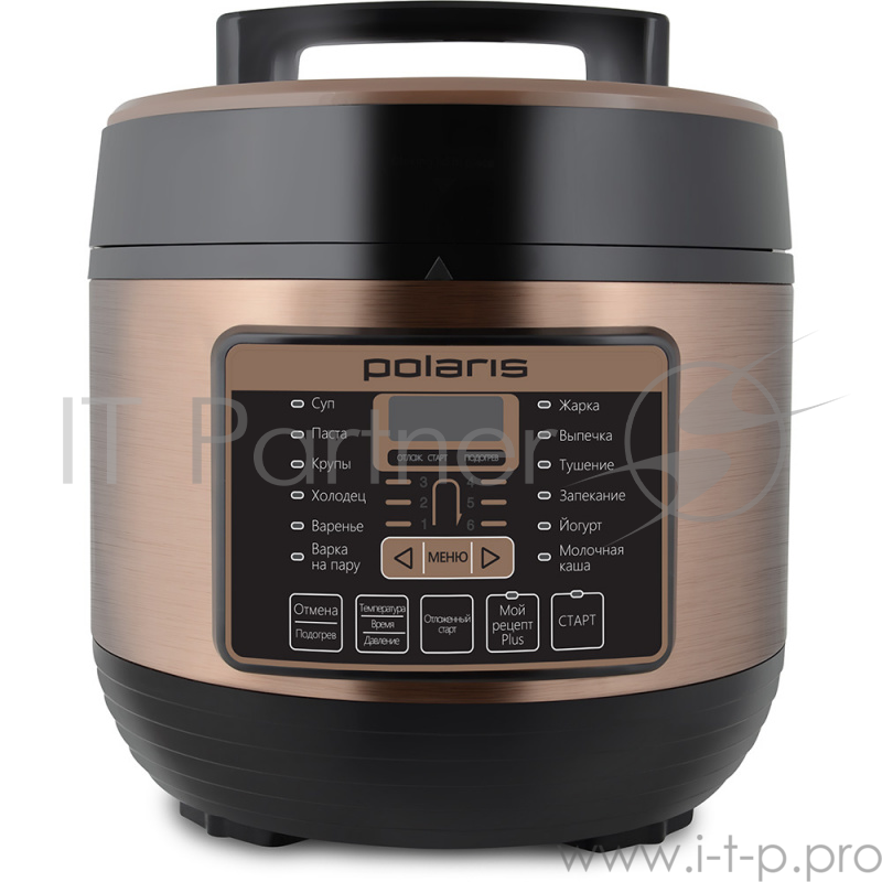 Мультиварка POLARIS PPC 1005AD POLARIS PPC 1005AD мультиповар, молочная каша, жарка, приготовление на пару, выпечка, тушение, плов, паста, тесто, крупа поддержание тепла, отложенный старт, регулировка времени приготовления мощность 980 Вт объем 5 л