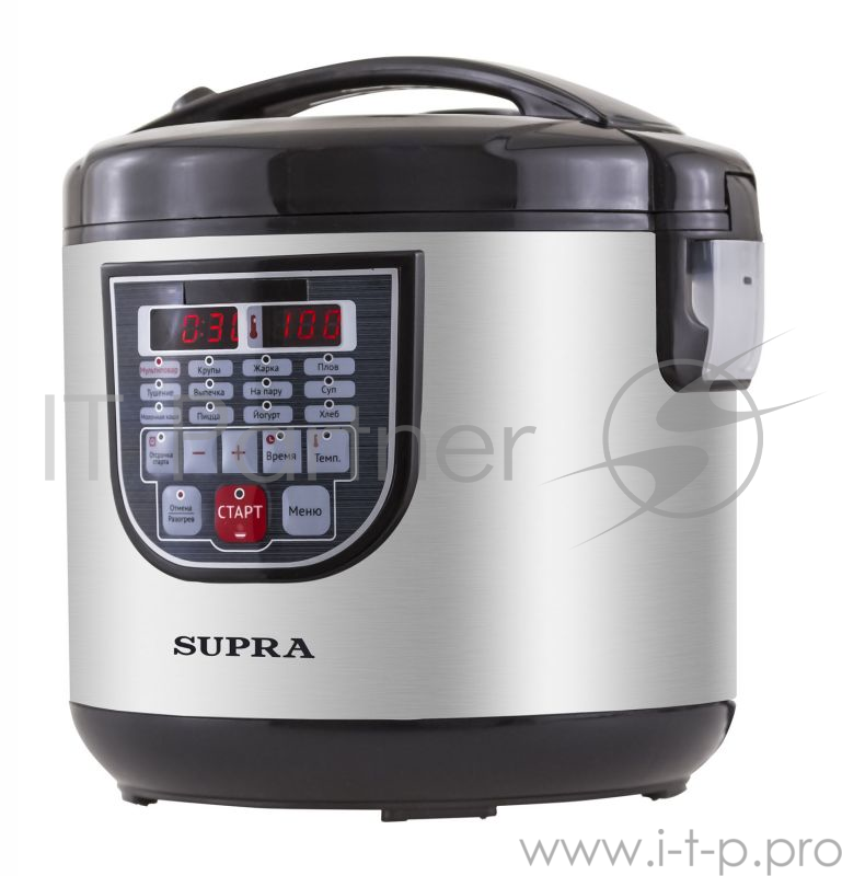 Мультиварка SUPRA MCS-5112 (Мощность: 900 Вт. Объем чаши: 5л. Электронное управление. Съемная чаша с КЕРАМИЧЕСКИМ покрытием. 11 программ автоприготовления. Мультиповар. ДВА цифровой LED дисплея. Отложенный старт до 24 часов. Функция подержания темпер