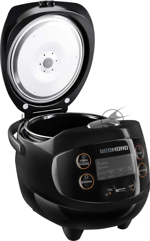 Мультиварка REDMOND RMC-03 мультиповар, молочная каша, жарка, приготовление на пару, выпечка, тушение, йогурт, крупа поддержание тепла, отложенный старт, регулировка времени приготовления, управление со смартфона керамическое покрытие чаши мощность