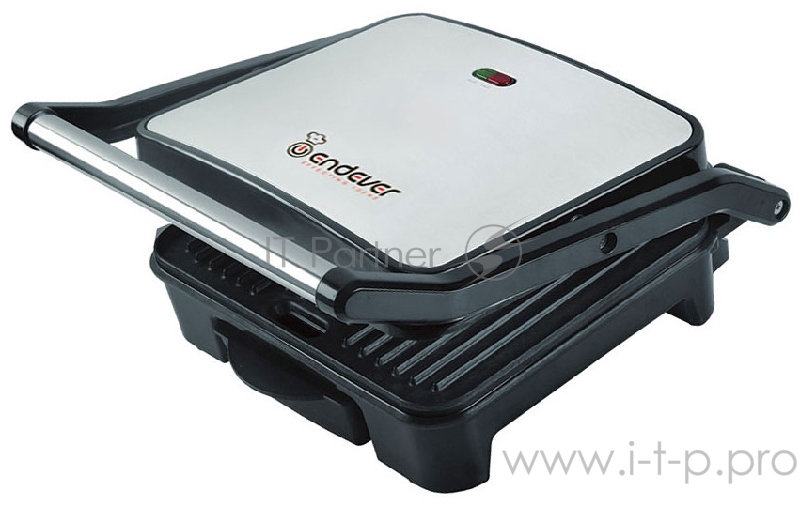 Электрический пресс-гриль ENDEVER Grillmaster 117 серебристый/черный