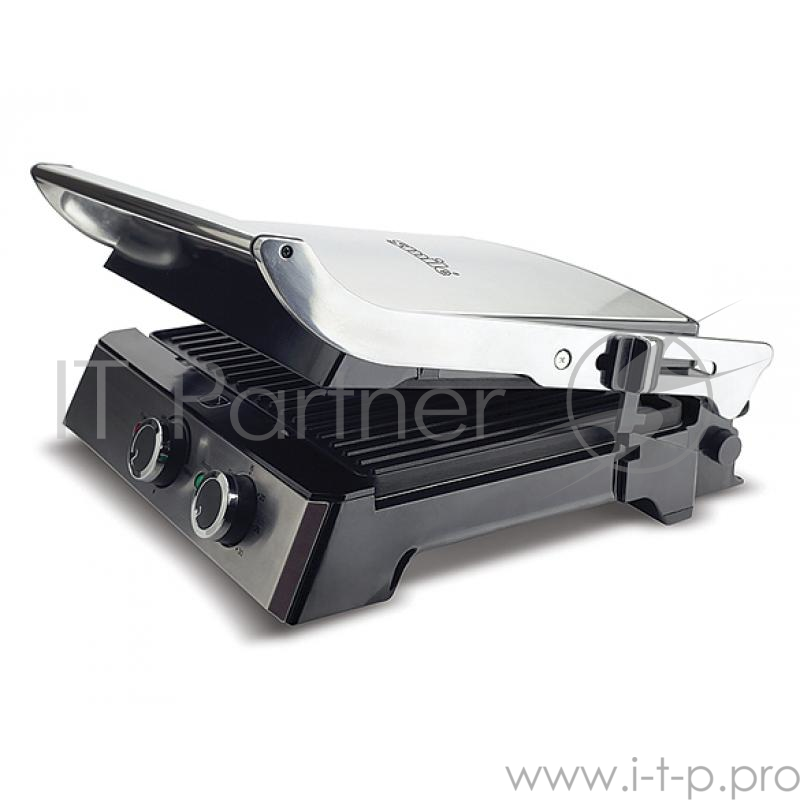 Гриль SMILE KG 1047 Мощность 2000Вт. Контактный гриль. На 4 порции. Поддон для сбора жира. Плавная регулировка температуры. Индикация работы и нагрева. Таймер 30 минут. Фиксатор расстояния между пластинами. Фиксатор положения пластин (90°/180°). Съем