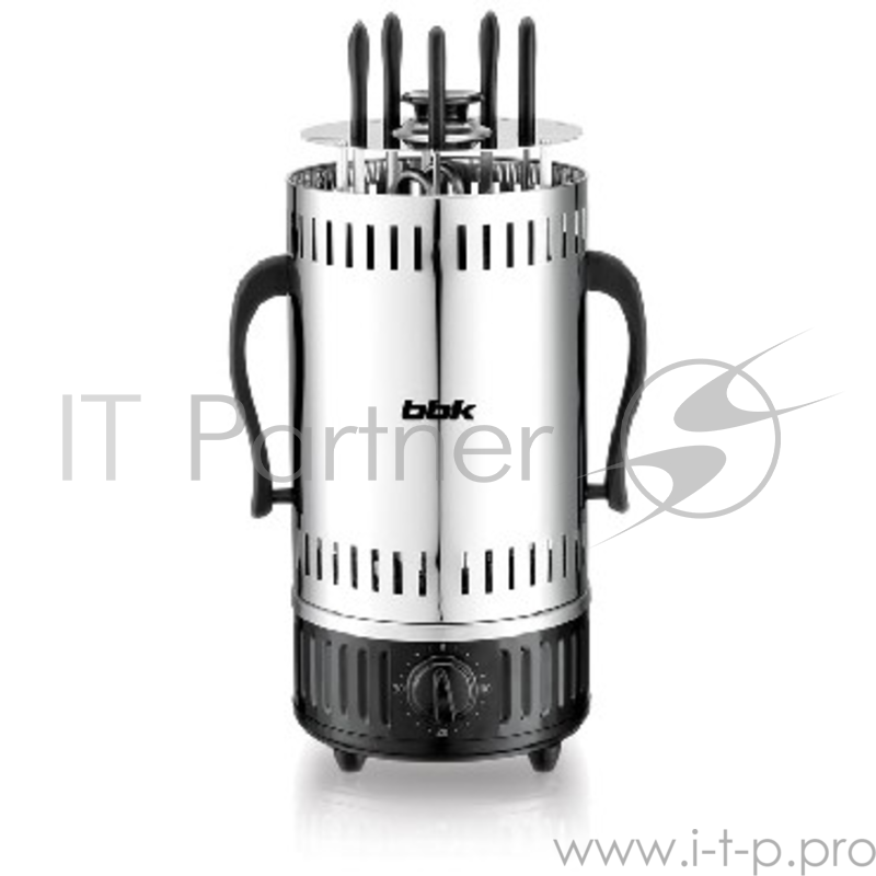 Шашлычница BBK BBQ601T нержавеющая сталь/черныйУльтрасовременный и компактный дизайн , Мощность -1000Bт, Вращающиеся шампуры для равномерной зажарки, Материал корпуса : нержавеющая сталь , стальной нагревательный элемент для более длительной службы у