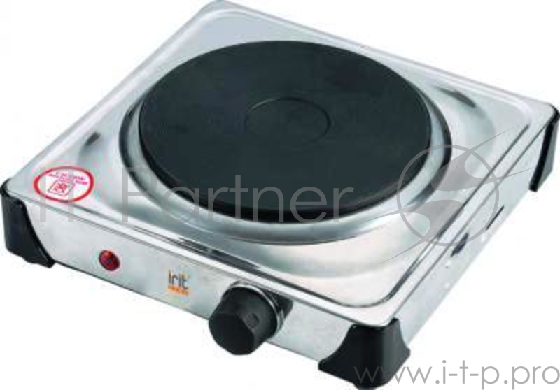 Настольная плитка IRIT IR-8201 электрическая(Максимальная потребляемая мощность 1000 Вт Размеры (ШхГхВ) 22x22x5 см Рабочая поверхность нерж. сталь Количество конфорок электрических: 1 Цвет серебристый)