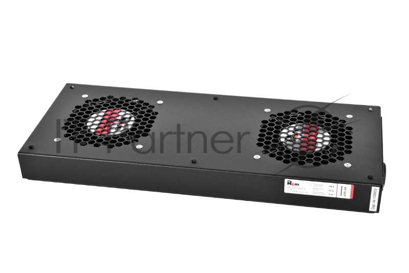 Аксессуар ЦМО Модуль вентиляторный, 2 вентилятора, колодка, чёрный R-FAN-2J-9005