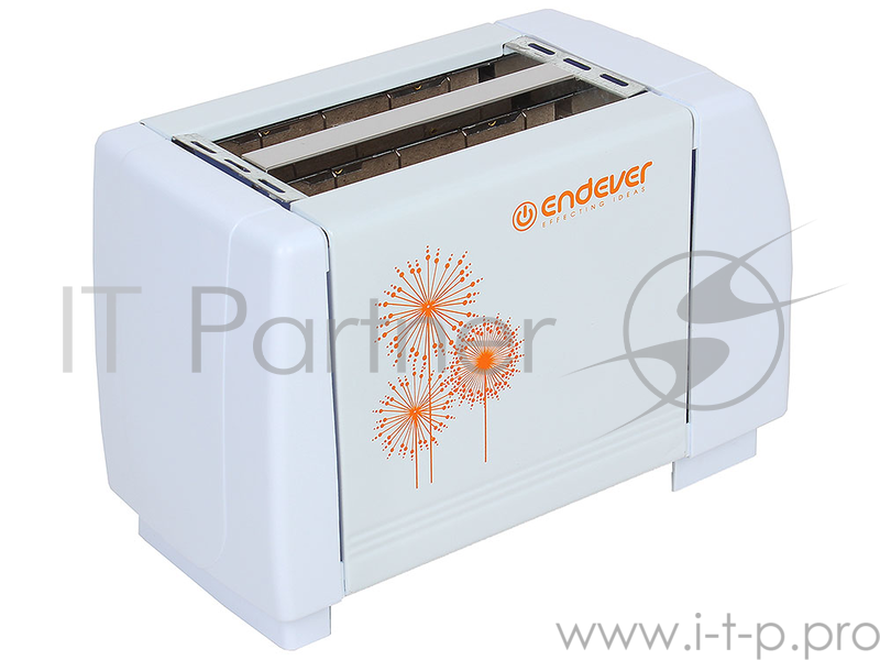 Тостер электрический Endever Skyline ST-109, 850 Вт, 7 регулировок поджаривания, 2 отсека, механическое управление, автоматический выброс тостов