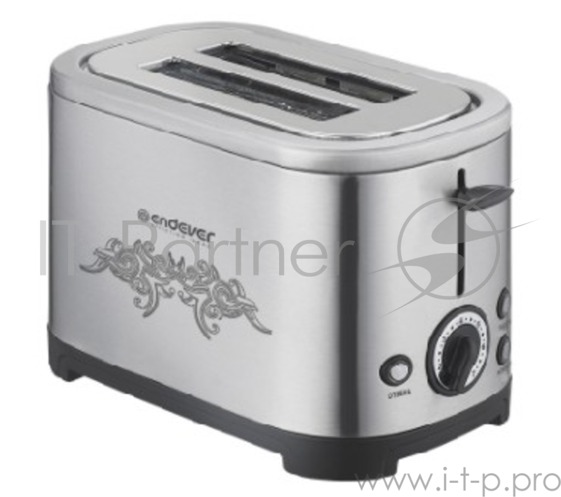 Тостер электрический Endever Skyline ST-122, мощность -1000 Вт, 3 режима работы, 7 регулировок поджаривания, 2 отсека для загрузки тостов, автоцентрирование тостов, механический тип управления, LED-подсветка на кнопках, термоизолированный корпус, отс