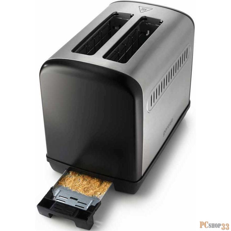 Тостер Gorenje T1100CLBK, Материал: Пластик + металл, Цвет: Черный, Функция подогрева, Количество режимов нагрева: 6, Рычаг для извлечения тостов, Функция разморозки, Устойчивые резиновые ножки, Подсветка кнопок, Механическая регулировка степени обжа