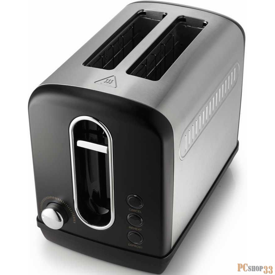 Тостер Gorenje T1100CLBK, Материал: Пластик + металл, Цвет: Черный, Функция подогрева, Количество режимов нагрева: 6, Рычаг для извлечения тостов, Функция разморозки, Устойчивые резиновые ножки, Подсветка кнопок, Механическая регулировка степени обжа