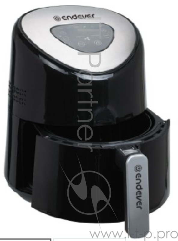 Аэрофритюрница ENDEVER SKYLINE AF-119 черный Аэрофритюрница электрическая Endever Skyline AF-119, мощность: 1500 Вт, объем 2,6 л, температура 80-200 С, 8 авторежимов, таймер 30 мин, книга рецептов в комплекте, 2 шт/уп.