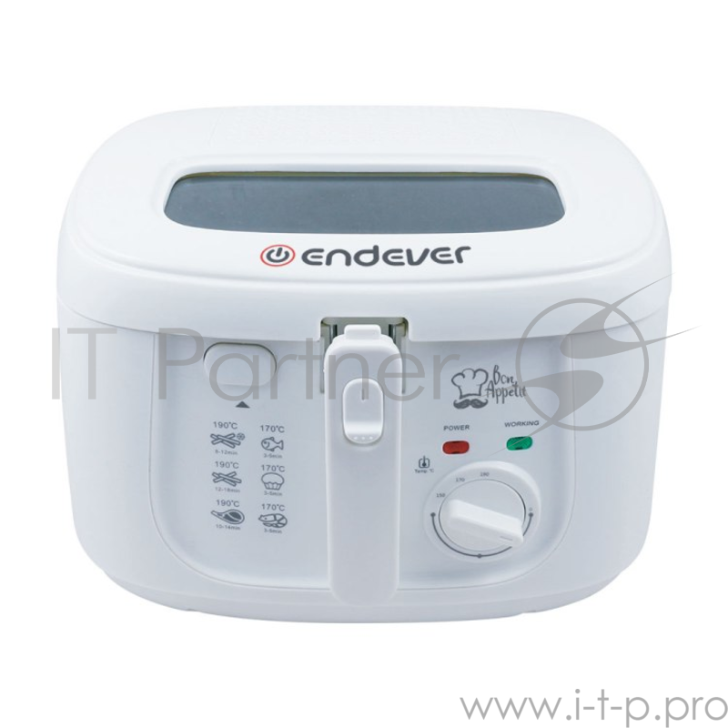 Фритюрница Endever Skyline FR-111, белый, 1800Вт., объем 2,5л., антипригарное покрытие