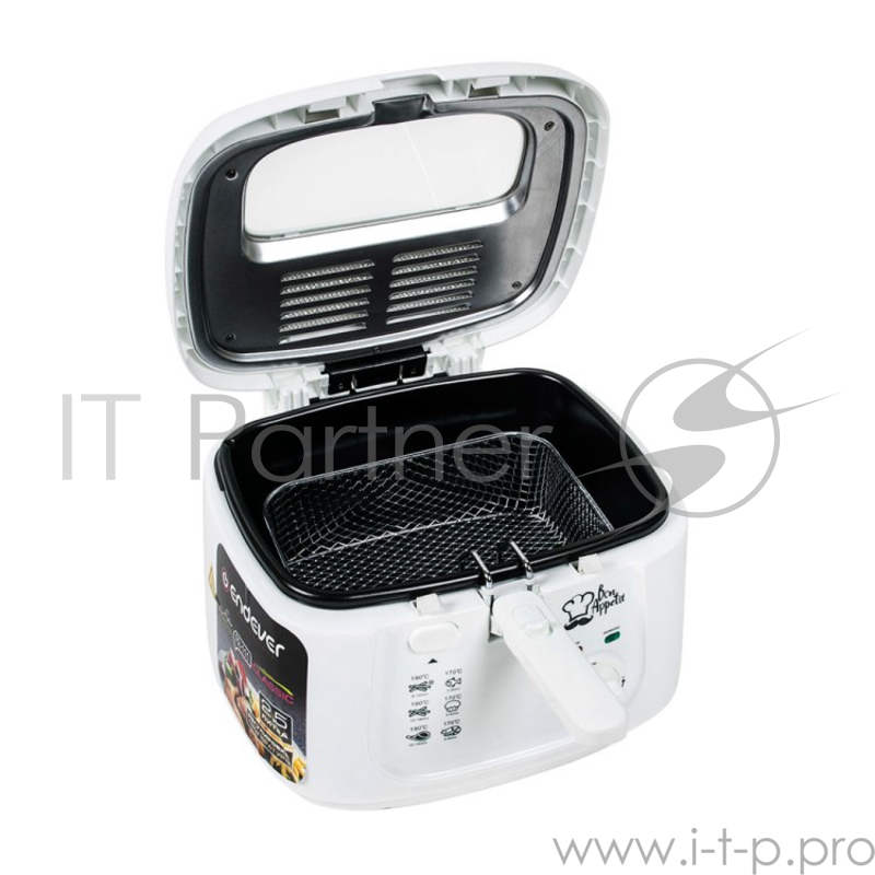 Фритюрница Endever Skyline FR-111, белый, 1800Вт., объем 2,5л., антипригарное покрытие