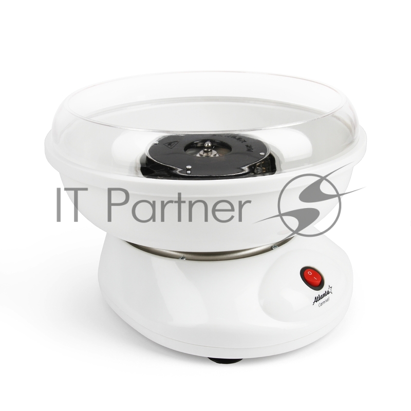 Аппарат для сахарной ваты ATLANTA, ATH-3421, 500Вт, защитный экран для безопасного использования. кварцевый нагревательный элемент, пониженный ур шума.